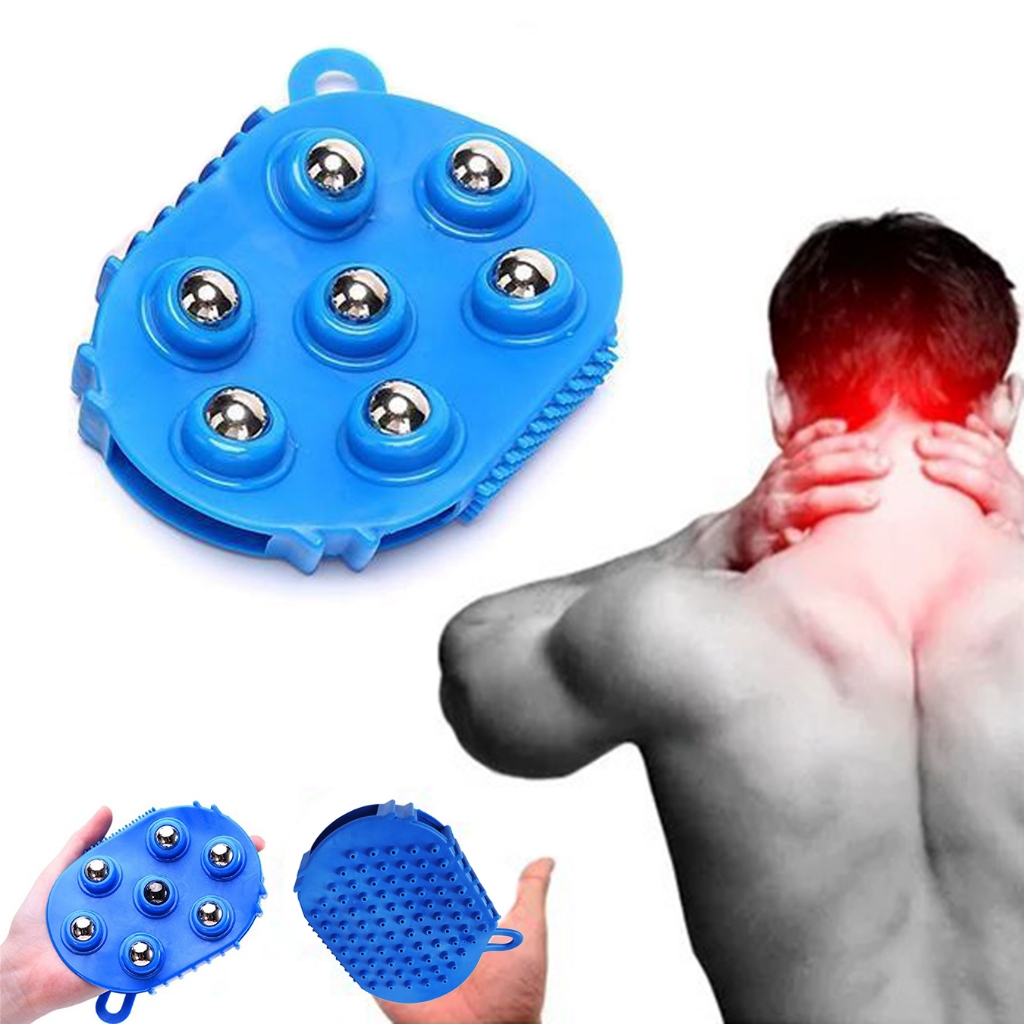 Luva Massageadora Corporal Manual Com 7 Esferas