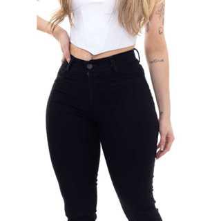 Calça Preta Premium Skinny Feminina Cintura alta com Lycra Elastano Calça  Jeans Preta Calça Sarja Preta