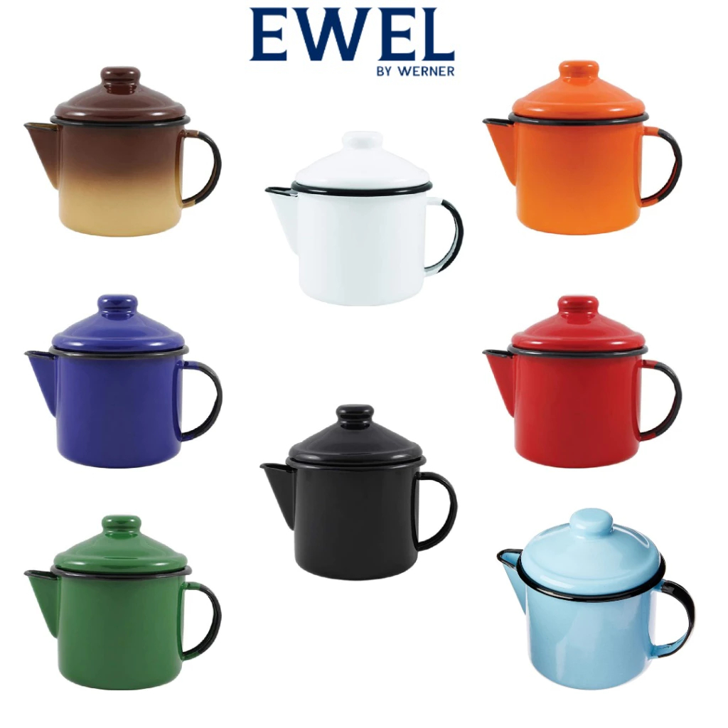 Leiteira Bule Café Chá Esmaltada Com Bico Tampa 600ml Ágata Ewel Cores