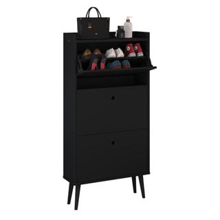Sapateira Vertical Porta Sapatos Retrô 3 Gavetas Dark - RPM Móveis