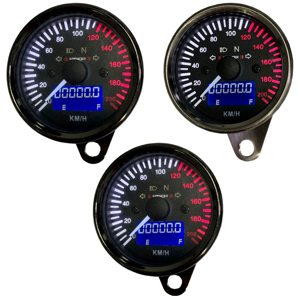 Painel Digital Velocímetro Moto Cafe Racer Custom Universal