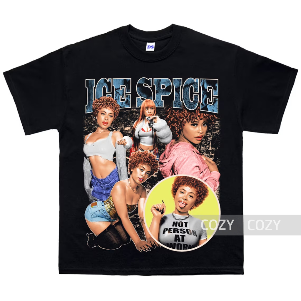 Camiseta Unissex Algodão Ice Spice Vintage 90'S