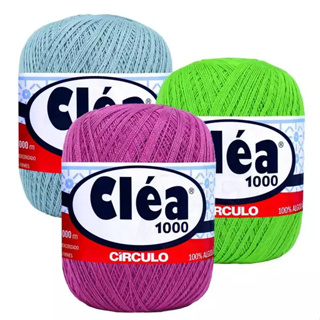Linha Cléa 1 000 Metros Círculo Cores Lisas - 01 Novelo