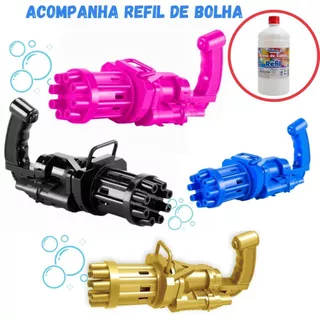 Brinquedos Máquina Automática Infantil GATLING De Bolhas De sabão Com Refil de Bolha De Sabão Barato
