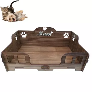 Cama Personalizada Caminha Sofá Para Pet Cachorro e Gato Em Mdf
