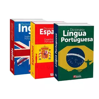 Kit Mini Dicionários Português - Inglês - Espanhol