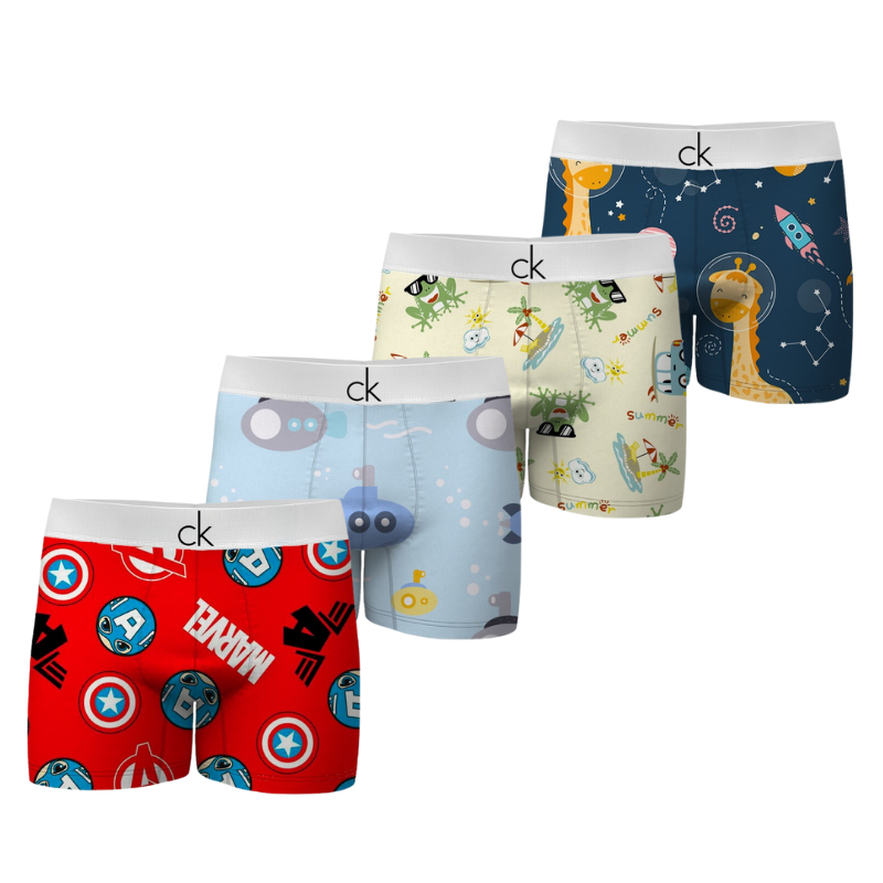 Kit 10 Cueca Infantil Box Cuecas Boxer Premium Crianças