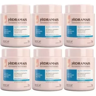 Hidramais Creme Neutro Para Massagem 1kg Kit 6 Unidades