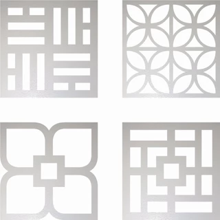 Kit 24 Placas Painel Elemento Vazado Cobogo Mdf Branco 20cm