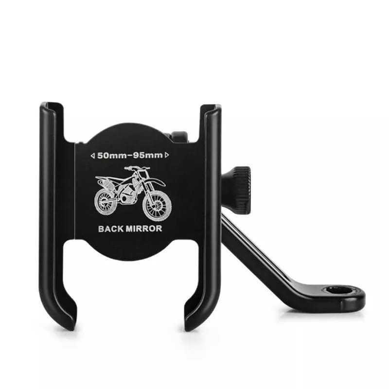 Suporte Para Celular Moto Scooter Em Alumínio Gira 360 Fixação Retrovisor Super Resistente