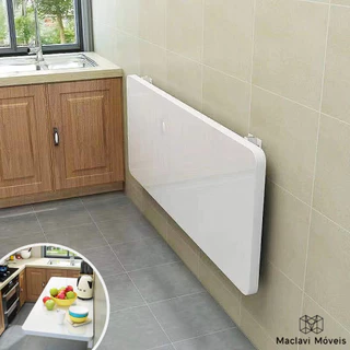 Mesa Dobrável de Parede Aço 80x40 para Segurança em Apartamentos