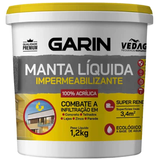 Manta Liquida 1.2kg Impermeabilizante Utilizado em Lajes, piscina, parede, áreas externas