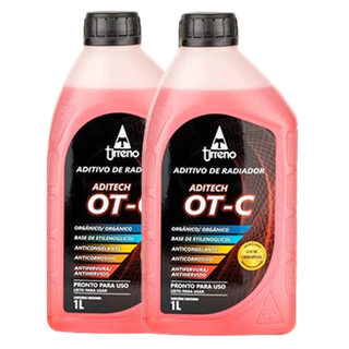 Kit 2 Aditivo Radiador Tirreno OT-C Pronto Para Uso 1 Litro