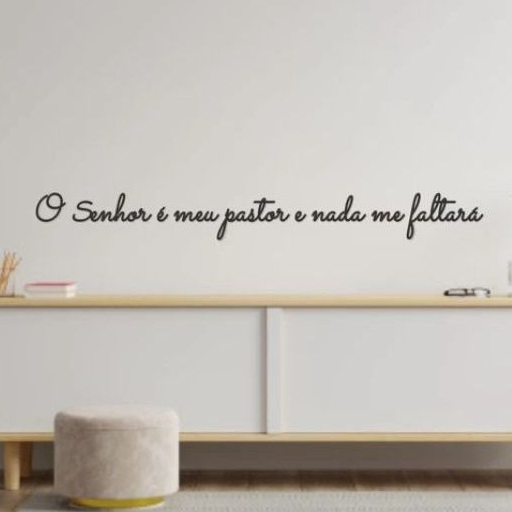 Frase Decorativa O Senhor é meu Pastor e nada me faltará em Mdf 3mm ...