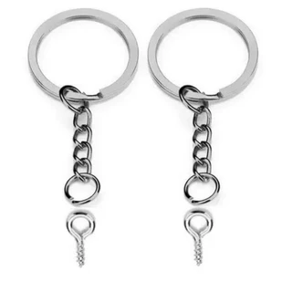Argola P/ Chaveiro Italiana - 25mm + Elo 8mm + Pitão 10*5mm - 150 Pçs