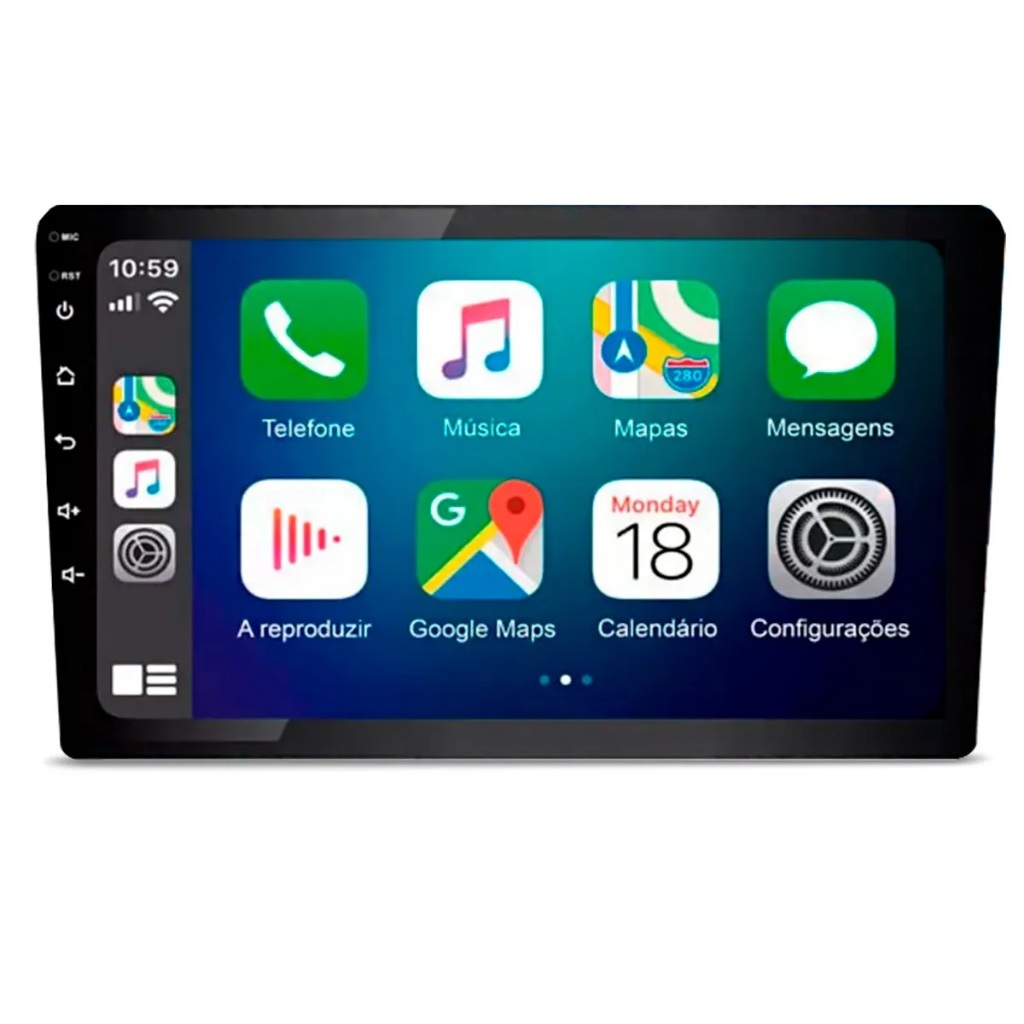 Central Multimídia Carplay E Android Auto 10 Polegadas Bt Hurricane