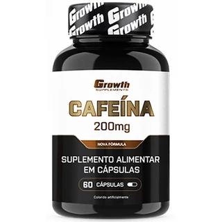 Cafeína 200mg - 60 Cápsulas - Growth Supplements