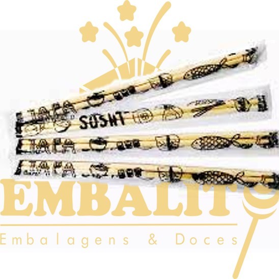 Hashi de bambu embalado - Pacote com 100 pares | Shopee Brasil
