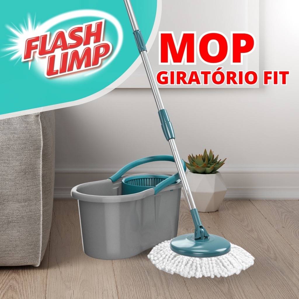 Mop Giratório Fit 8Litros Flashlimp | Shopee Brasil