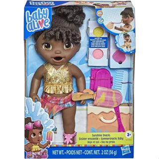 Boneca Baby Alive Dia Na Praia Negra - Hasbro F1682