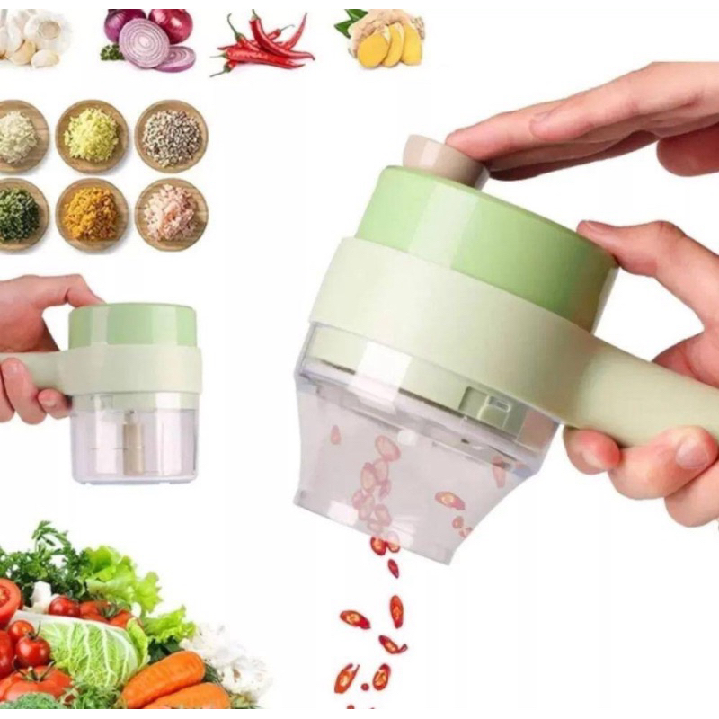 Triturador e Picador De alimentos Elétrico Portátil 3 Em 1 Mini Processador