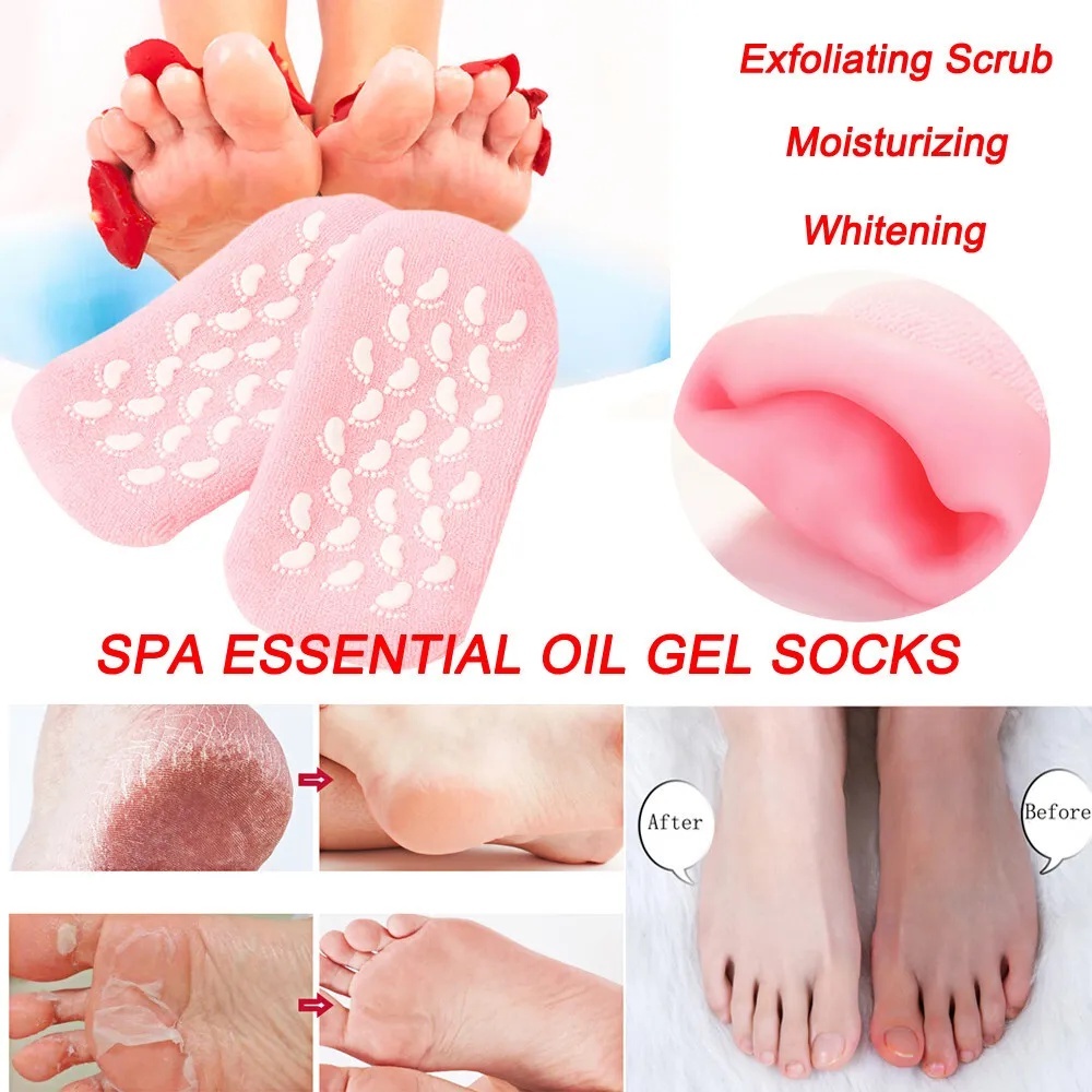 Meia De Hidratação Para Os Pés/Gel Spa