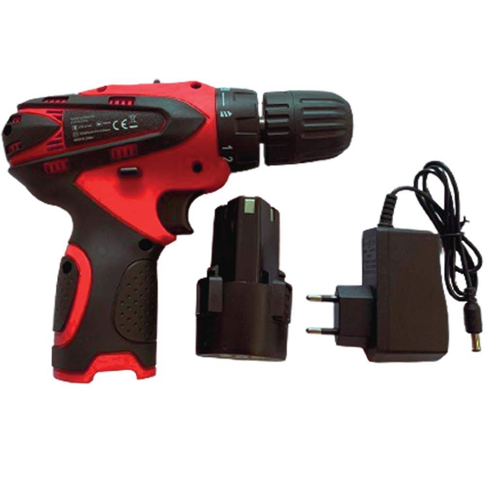 Parafusadeira Furadeira 12V 3/8 Litio Bivolt Sem fio com design ergonômico, mandril de 3/8" e luz de LED