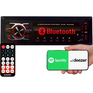 Rádio Para Carro Bluetooth 2 Usb Fm Som Automotivo Universal Carrega Celular Pen Drive