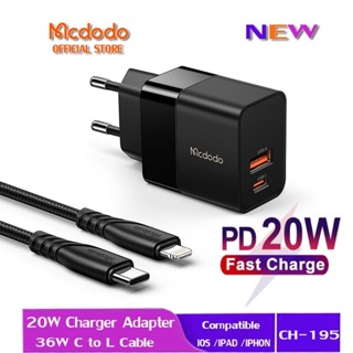 Carregador Mcdodo 20W Carregamento Rápido SCP PD + QC 3.0 Para iP 14 13 12 Pro Max Xr 8 7 CH-195