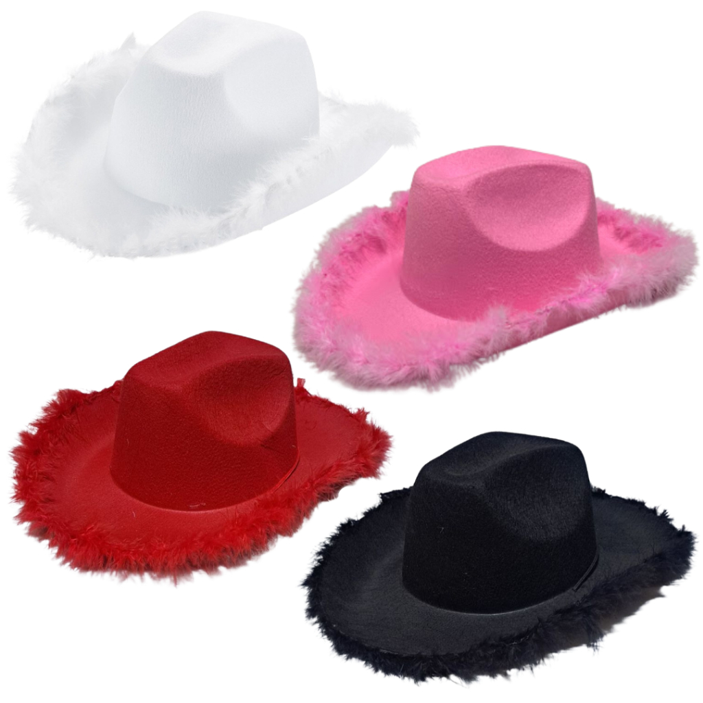 Chapéu de Cowboy Ana Castela Plumas vaqueiro Feminino Masculino para Festas e Eventos