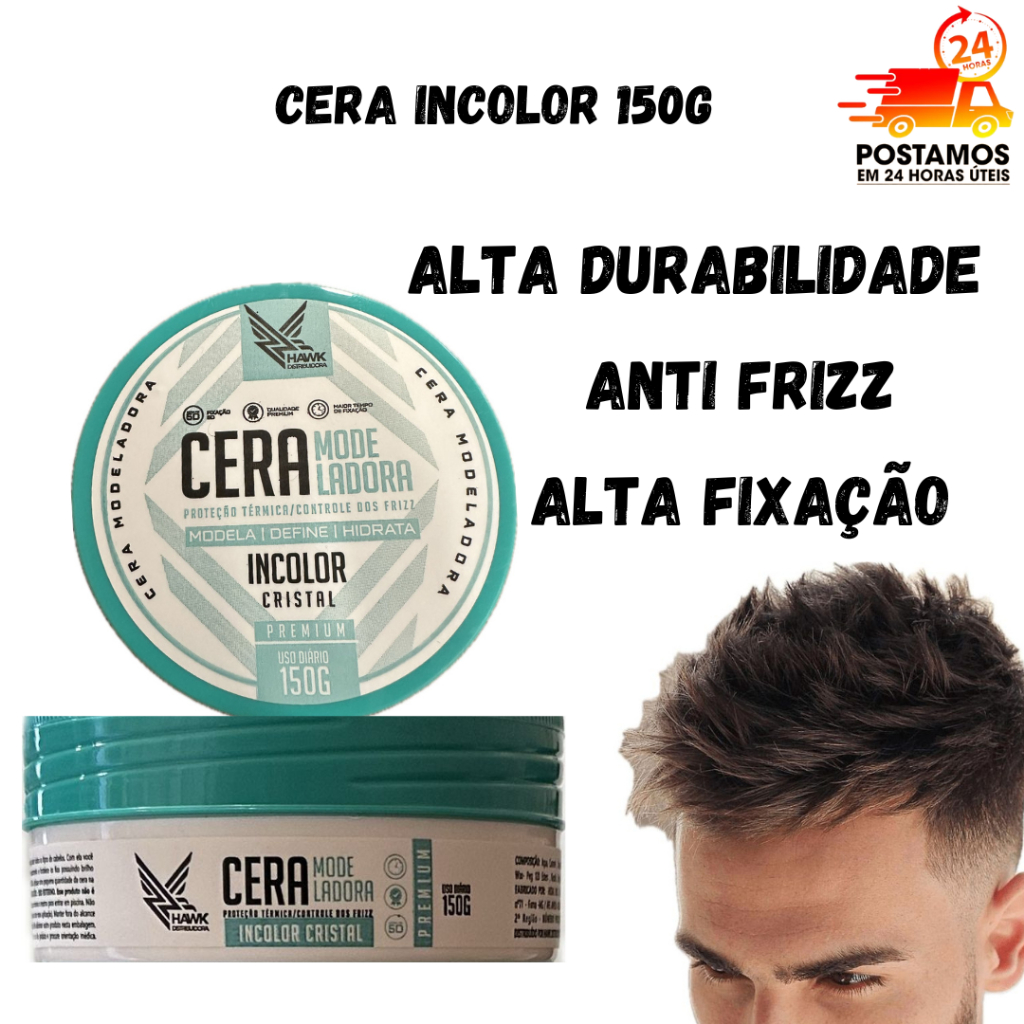 06 Pomadas Modeladora 150g - 3 Modelos a escolha Hawk Preço para Revenda e barbearia e uso