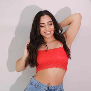 Top Cropped  Faixa sem bojo Renda Moda Blogueira em Oferta na Shopee