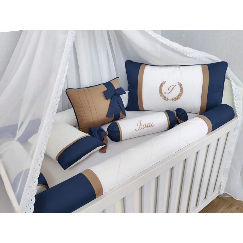 Kit berço personalizado menino marinho