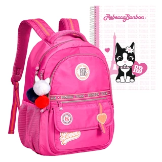 Mochila Rebecca Bonbon College Com Squeeze e Marmitinha RB