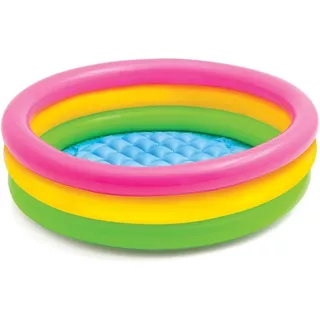 Piscina Infantil Inflavel Tamanho 120 x 25 cm Colorida 282L Agua Crianca Verão Agua Bolinha Colorida Facil Enche Fundo Fofo Macio