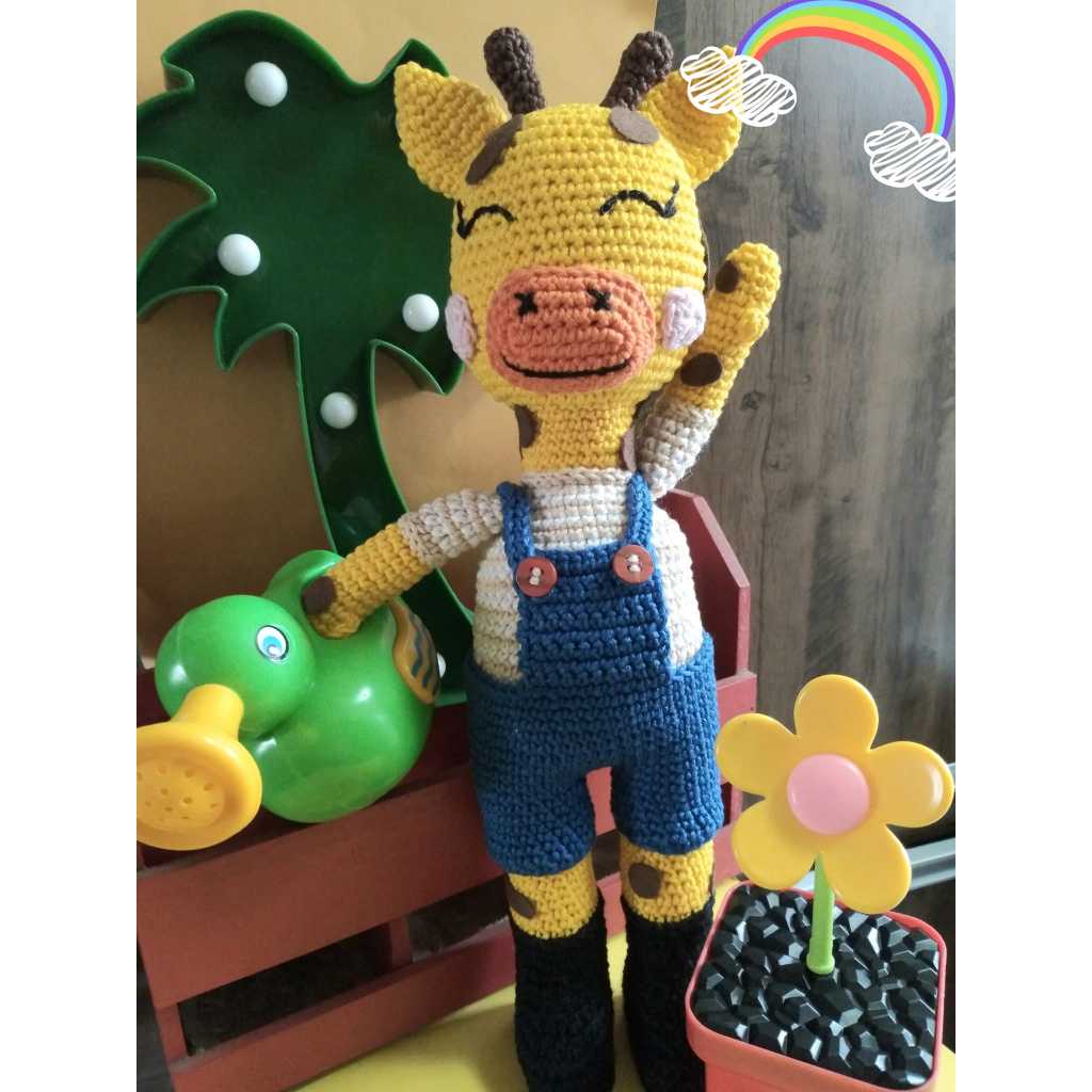Girafa Rafa em Amigurumi - 33cm | Shopee Brasil