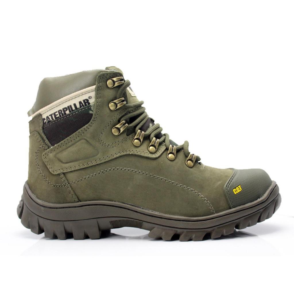 bota coturno cat caterpillar em couro bota seguranca cat | Shopee Brasil