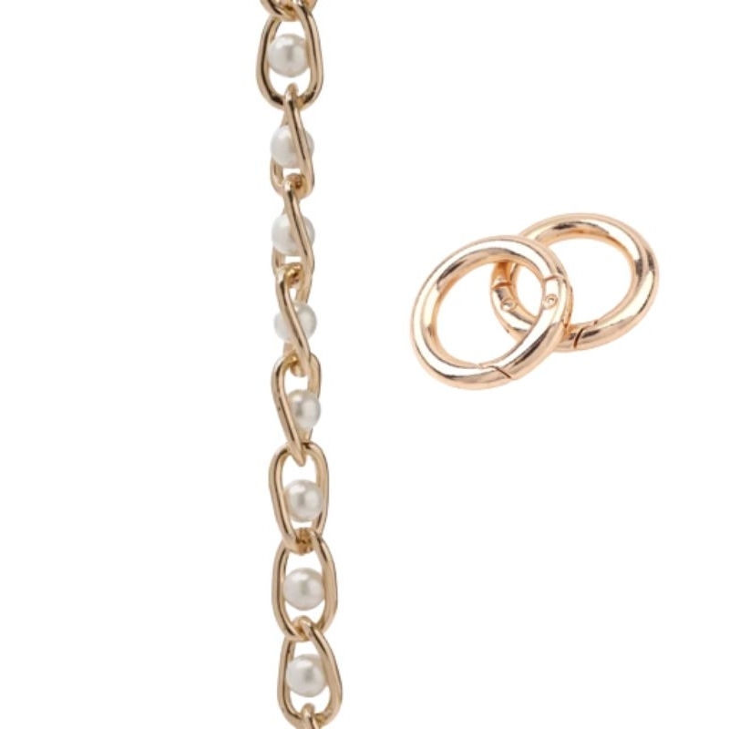 corrente pérola para Bolsa com argola articulada