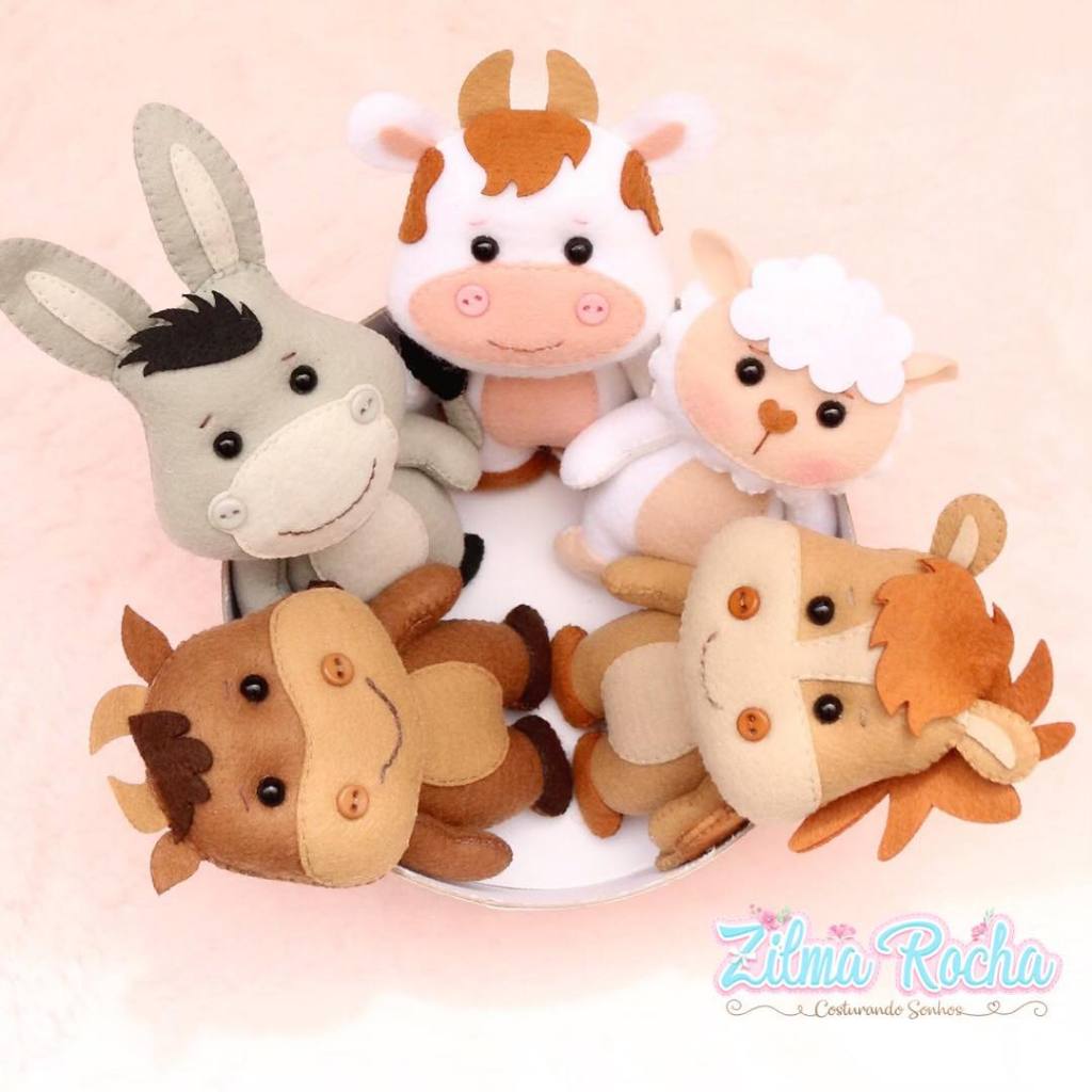 Fazendinha - Bichinhos RECORTADOS em Feltro - Escolha o Modelo (Não é o ...