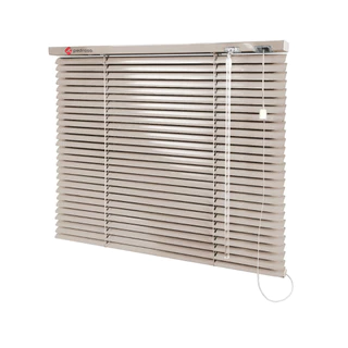 Persiana cortina Blackout Horizontal PVC bege escritorio sala quartos cozinhas banheiro
