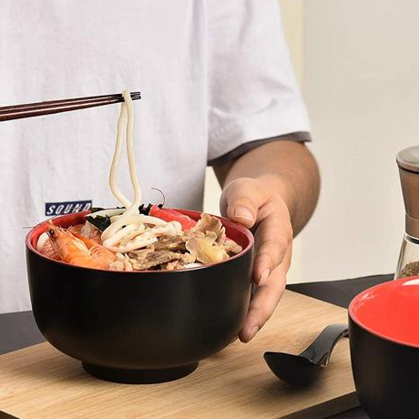 Tigela Redonda Oriental Cumbuca Japonesa Para Lámen ou Yakissoba / 1.5L ( Material de Melamina )