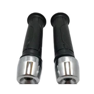 kit manopla cargo e peso guidão ferro maciço c/ parafusos cromado pcx universal serve pra todas a motos