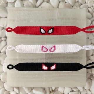 pulseira homem aranha pulseira de pano amizade casal trio