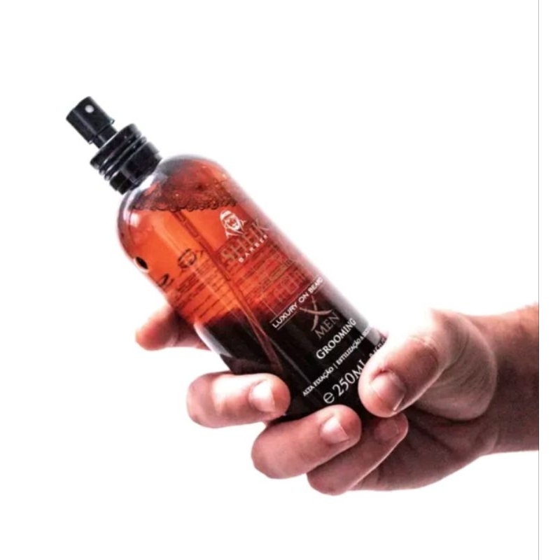 Grooming Spray - 250 ml Modelador de barba e cabelo Grooming Men Sheik Barber 