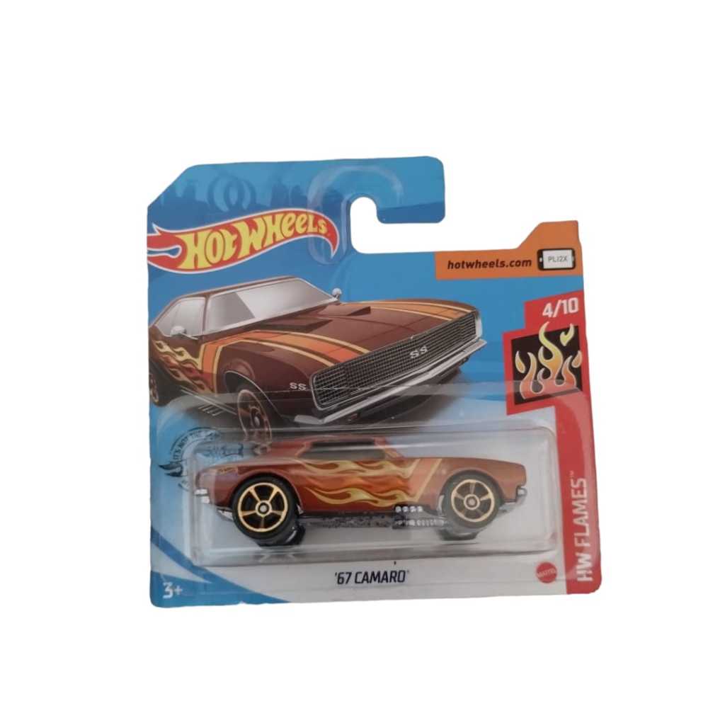 Hot Wheels ’67 Camaro Die-Cast Car – Burnt Orange Flames, 1:64 Scale, Collectible