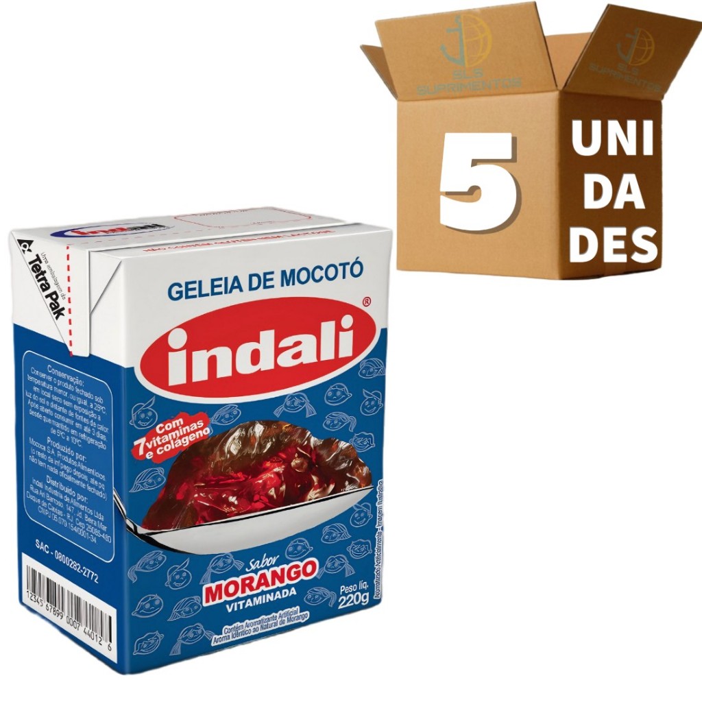 Kit 5 Geleia De Mocotó Indali Caixa - Escoha Seu Sabor | Shopee Brasil