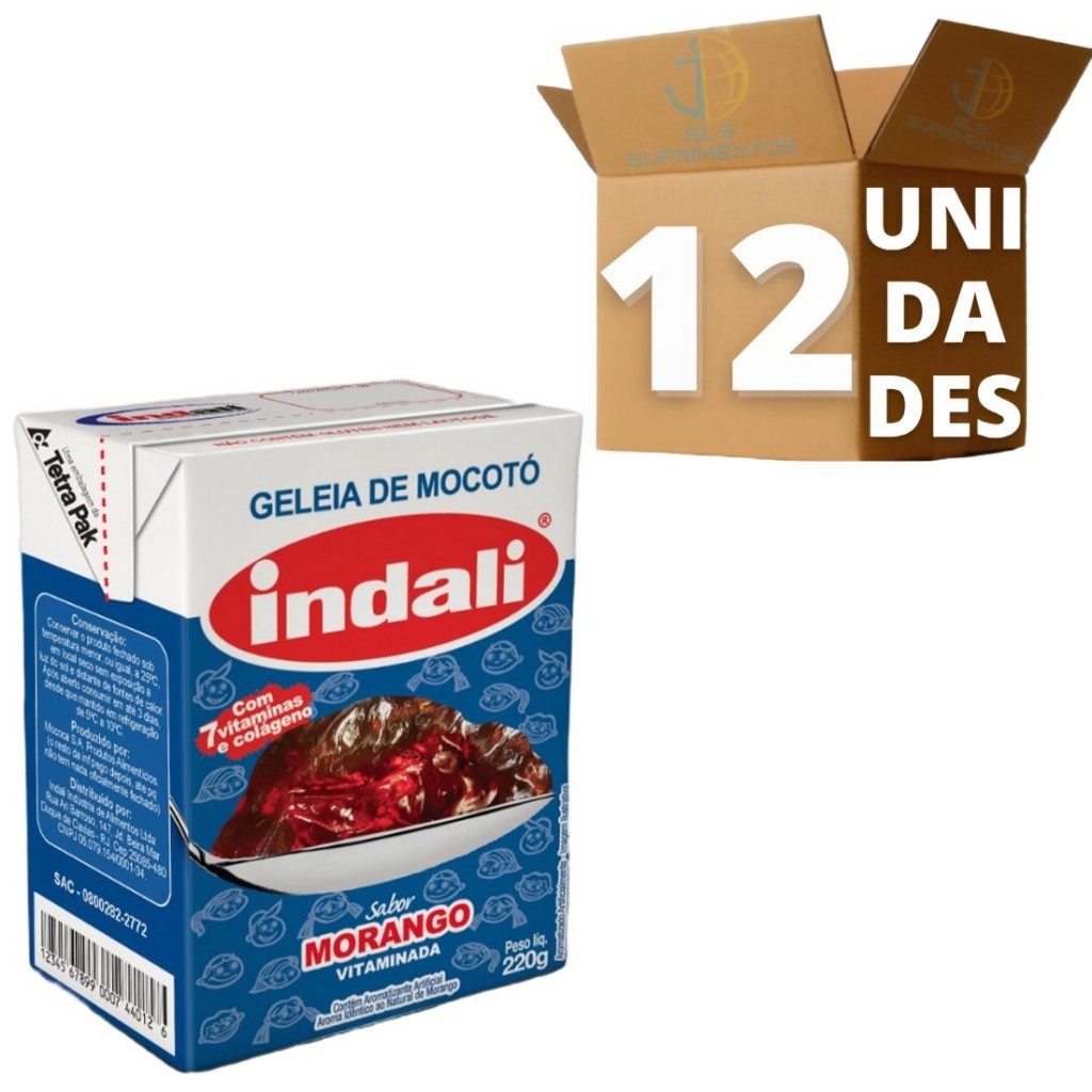 Kit 12 Geleia De Mocotó Indali Caixa - Escoha Seu Sabor | Shopee Brasil
