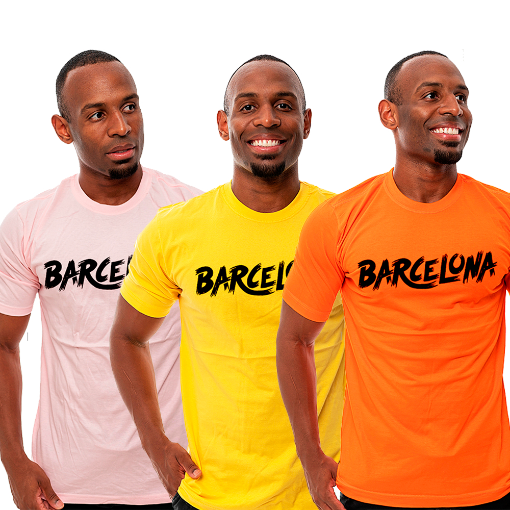 Kit 3 Camisetas Masculina Barcelona Varias Cores T Shirt Camisa Basica Casual Envio em 24h Shopee Brasil