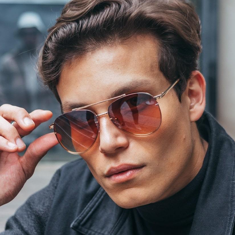Óculos de Sol Aviador Marrom Clássico Retrô Vintage Oldstyle Premium Moda Verão uv400 Masculino Feminino - Cacife Brand