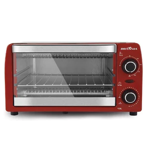 Mni Forno Elétrico Vermelho Britânia 10L BFE10V Com Timer 1050W